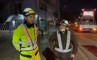 所長パトロール　神奈川県秦野市菖蒲片側交互通行規制（厚木営業所）
