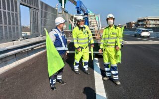 支社長パトロール 東名高速道路上り線車線規制（厚木営業所）