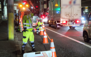 支社長パトロール 所沢街道車線変移規制（吉祥寺営業所）