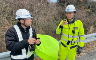 安全パトロール 中央自動車道上り線走行車線規制（多治見営業所）