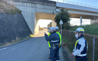 営業所パトロール 県道265号線通行止め規制（所沢営業所）