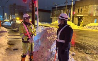 支社長パトロール 小樽市内除雪業務（札幌営業所）