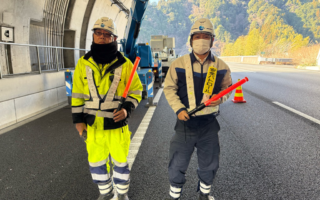 支社長パトロール 新東名高速道路下り線走行車線規制（沼津営業所）