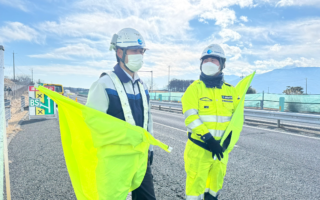 営業所パトロール 中央自動車道上り線走行車線規制（諏訪営業所）
