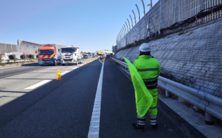所長パトロール 東名高速道路下り線付加車線規制（厚木営業所）