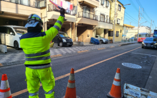 営業所パトロール 中央道側道片側交互通行規制（吉祥寺営業所）