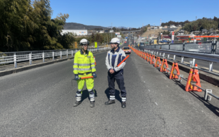 安全パトロール 国道19号下り線車線規制（多治見営業所）