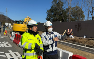 所長パトロール 中央自動車道下り線走行車線規制（大月営業所）