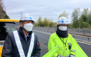 所長パトロール 小田原厚木道路上り線走行車線規制（平塚営業所）