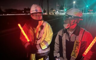 営業所パトロール 首都圏中央連絡自動車道外回りランプ規制（所沢営業所）