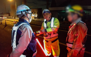 営業所パトロール 国道17号上り線車線規制（所沢営業所）