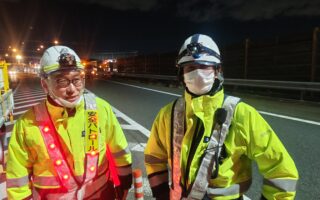 営業所パトロール 横浜新道下り線通行止め規制（横浜町田営業所）
