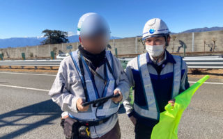所長パトロール 中央自動車道下り線走行車線規制（甲府営業所）