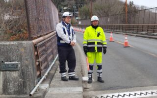 所長パトロール 国道153号線　片側交互通行規制（飯田営業所）