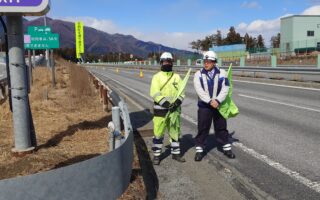 営業所パトロール 中央自動車道上り線走行車線規制（飯田営業所）