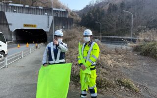 所長パトロール 中央自動車道下り線追越車線規制（大月営業所）