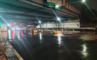 営業所パトロール 国道１６号保土ヶ谷バイパス上下線通行止め規制（横浜町田営業所）