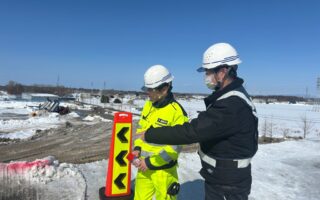 営業所パトロール 雪捨場作業（江別営業所）