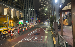 所長パトロール 都道405号線上下線車線変移規制（葛西営業所）