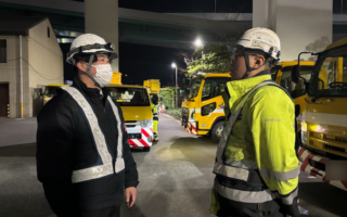 支社長パトロール 阪神高速5号上り線車線規制（西宮営業所）
