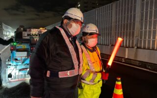 営業所パトロール 中央自動車道上り線車線規制（八王子多摩営業所）