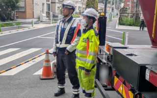 営業所パトロール 下り線車線規制（加平営業所）