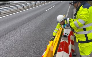安全課パトロール 京葉道下り線路肩規制（千葉営業所）