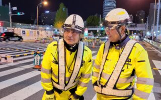 営業所パトロール 国道15号線下り線車線規制（吉祥寺営業所）
