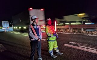 安全パトロール 東北自動車道下り線左2車線規制（埼玉営業所）
