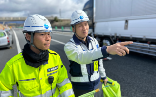 営業所パトロール 関越自動車道下り線車線規制（太田桐生営業所）