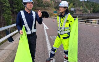 支社長パトロール 東海北陸道上り線走行車線規制（岐阜営業所）
