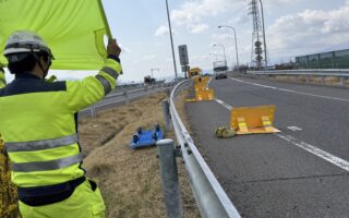 営業所パトロール 長野自動車道下り線ランプ規制（松本営業所）
