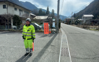 所長パトロール　災害防除工事（松本営業所）