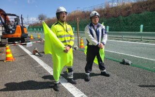 営業所パトロール 中央自動車道上り線走行車線規制（松本営業所）
