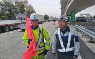 支社長パトロール 第二京阪道路　路下下り線追越車線規制（西宮営業所）