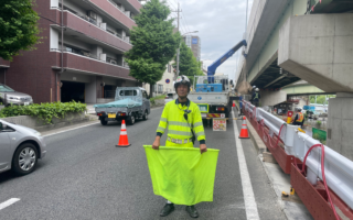 所長パトロール 県道60号東行き車線規制（名古屋東営業所）