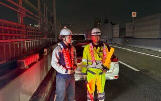 営業所パトロール 中央道上り線走行車線規制（八王子多摩営業所）