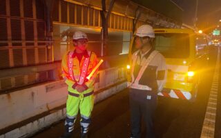 役員パトロール 中央自動車道上下線走行車線規制（八王子多摩営業所）