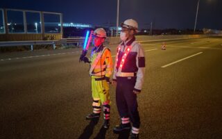 安全課パトロール 東北自動車道下り線追越車線規制（埼玉営業所）