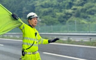 所長パトロール 中央自動車道　富士吉田線上り線走行車線規制（大月営業所）