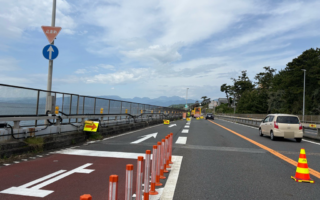営業所パトロール 西湘バイパス下り線走行車線規制（平塚営業所）