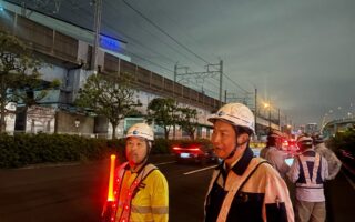 所長パトロール 国道３５７号上り線右車線規制（葛西営業所）
