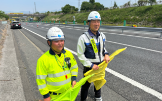 所長パトロール 県道142号線日光例幣使街道片側交互通行規制（高崎営業所）