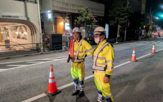 支社長パトロール　車線規制（加平営業所）