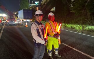 設置パトロール 国道16号線下り線車線規制（千葉営業所）