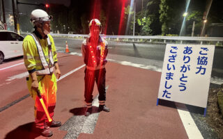 設置パトロール 第三京浜上り線追越車線規制（横浜町田営業所）