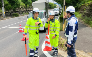 営業所パトロール 岐阜県道420号車線規制（多治見営業所）