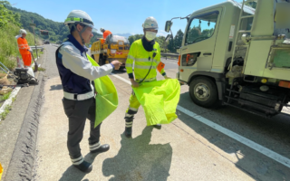 支社長パトロール 上信越自動車道上り線走行車線規制（長野営業所）