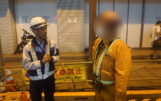 支社長パトロール 国道15号線下り線左2車線規制（吉祥寺営業所）