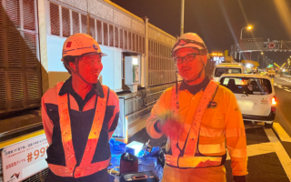 支社長パトロール 名古屋第二環状自動車道外回り車線規制（名古屋営業所）